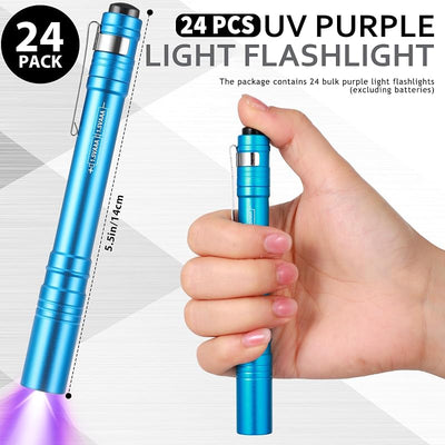 24 Linternas UV 395nm con clip para fugas y orina mascotas
