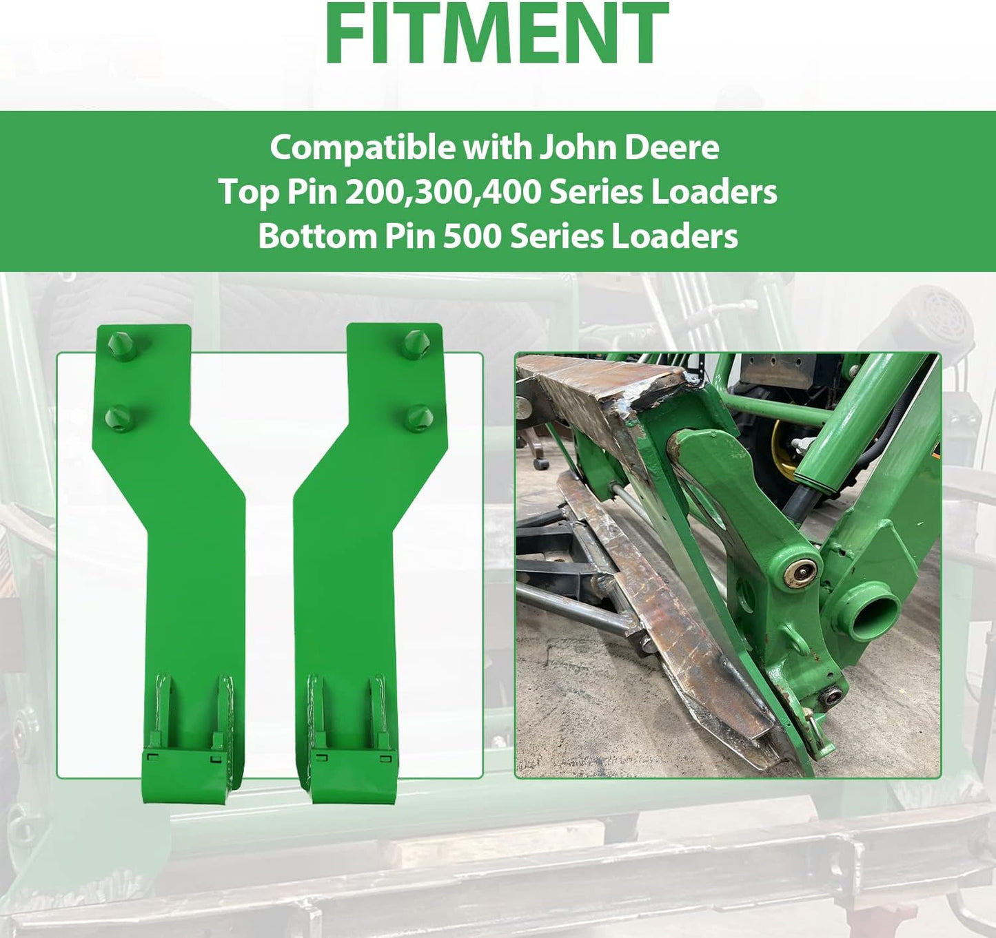 Soportes enganche rápido soldar cargador tractor John Deere