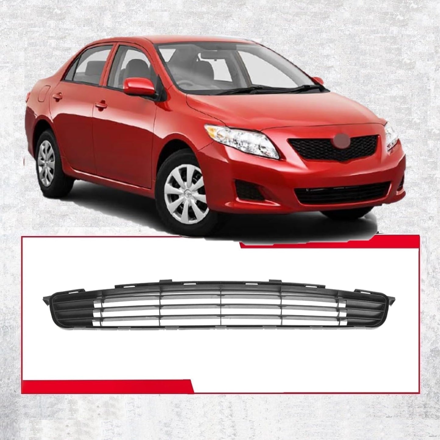 Rejilla defensa delantera Toyota Corolla 09-10