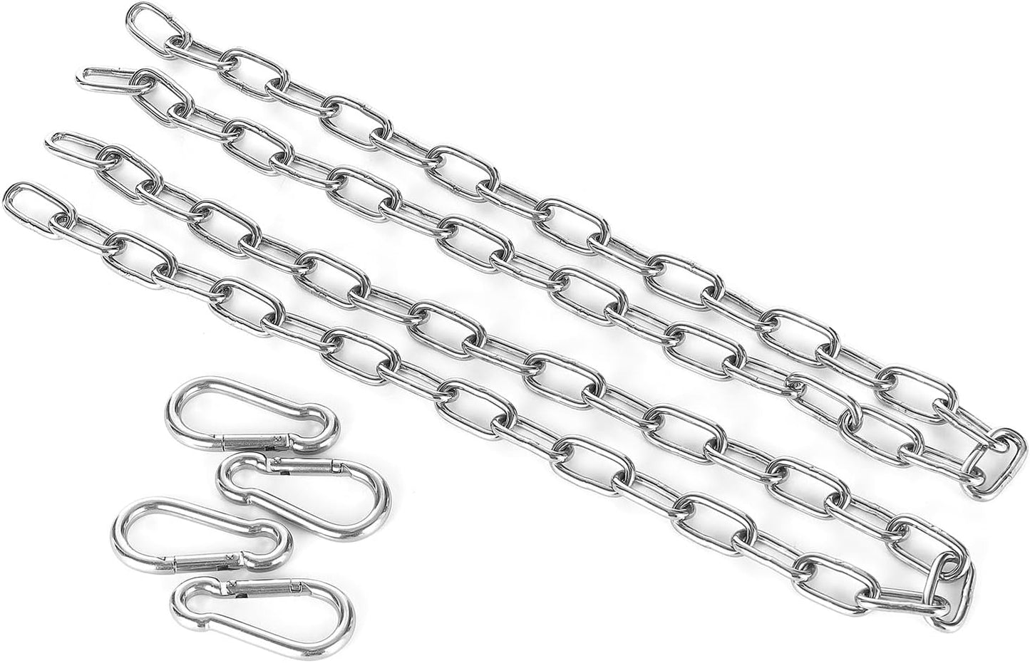 Kit 2 Cadenas Extensión 450lb 39pulg 4 Mosquetones Presión