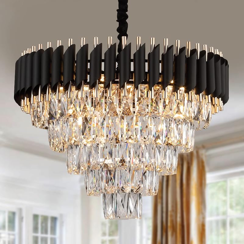 Candelabro de cristal K9 24pulg sala comedor