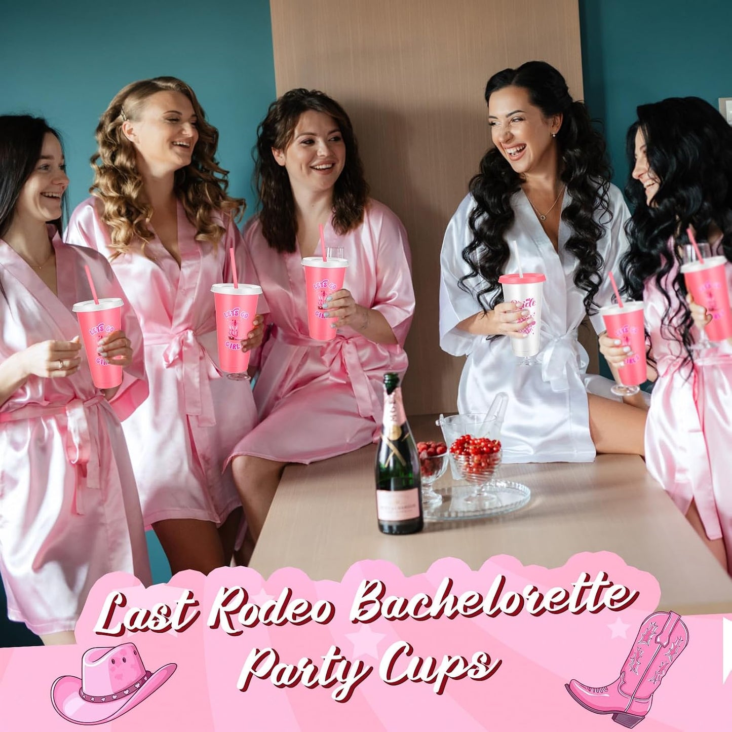 12 Vases Plástico 24oz con Tapas y Popotes
