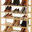 Zapatero bambú 6 niveles apilable dormitorio pasillo