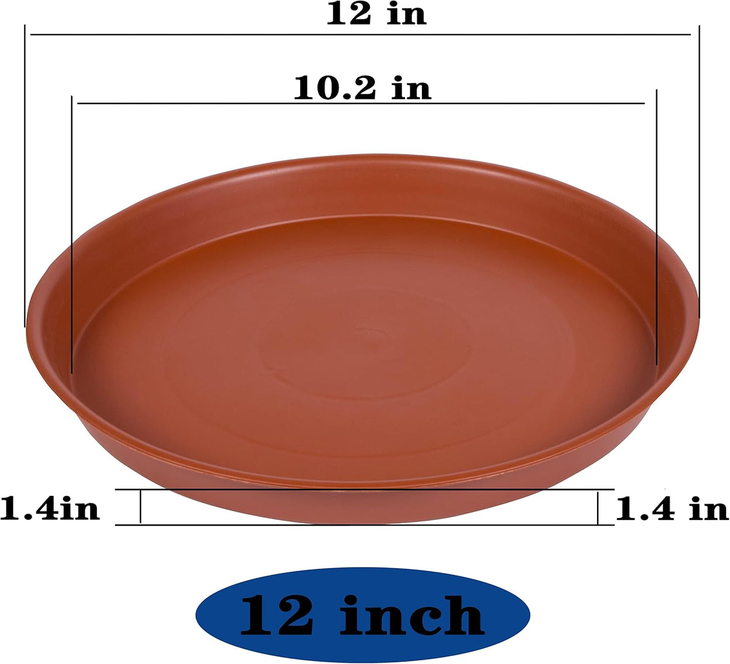 2 Pack Platillos Plantas 12" Recipiente Baño Pájaros