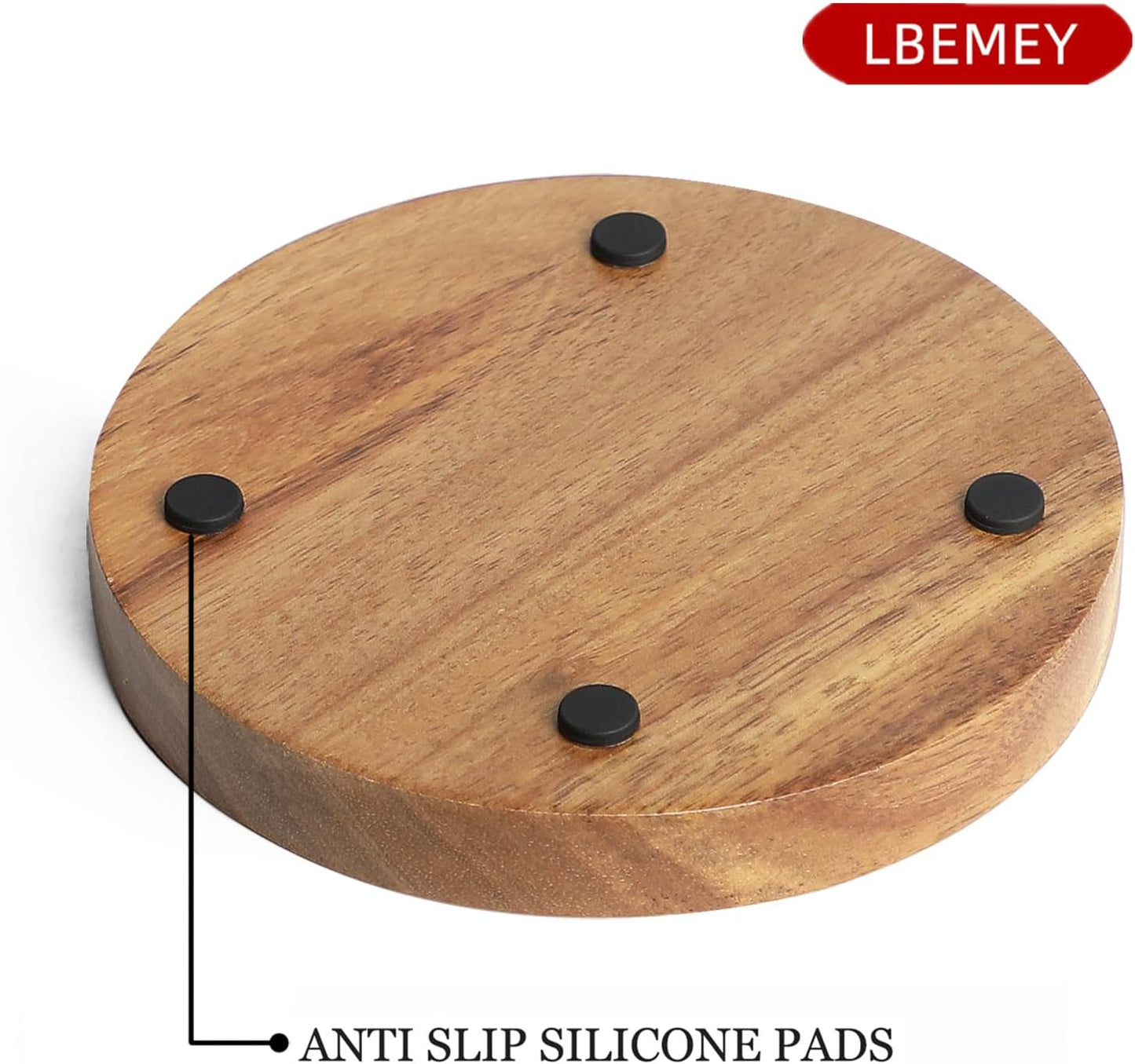 Soporte cuchara madera acacia con pies antiderrap marrón