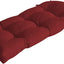 Cojín banco mimbre exterior 41.5x18pulg resistente rojo rubí