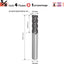 Fresa carburo 4 flautas 5/8" R0.09 para titanio