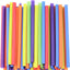 100 Pzas Pajitas Plástico Jumbo 8.5pulg Varios Colores
