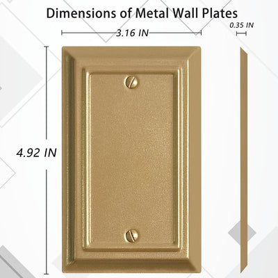 Cubiertas metal tomacorrientes placas pared interruptor decorativas