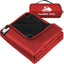Manta polar impermeable resistente al viento 80x58pulg rojo