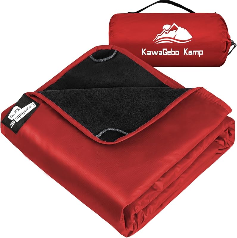 Manta polar impermeable resistente al viento 80x58pulg rojo