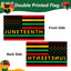 Banderas decorativas 3x5ft doble impresa estadounidense y africana