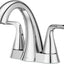 Llave lavabo baño 4pulg 2 manijas 3 agujeros cromo