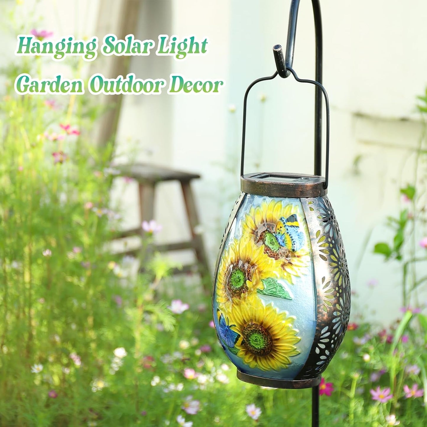 Farol solar impermeable para patio jardín decoración