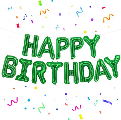 Pancarta feliz cumpleaños verde 16pulg globo mylar