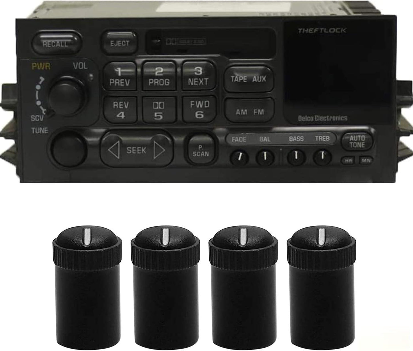 Perillas control radio GM comp 4 pzas