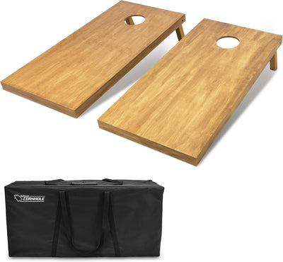 Set 2x4pies Tablas Cornhole Madera Color Beige con Funda