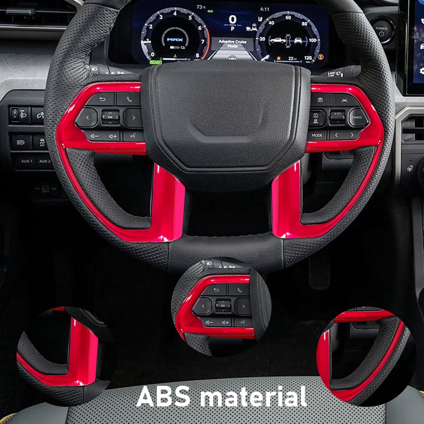 Cubierta consola Toyota Tacoma 24-25 4Runner 25 ABS roja