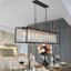 Candelabro industrial negro 39pulg 5 luces isla cocina