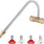 Accesorio limpiador canalones 1/4" 4000PSI 9" 4 boquillas