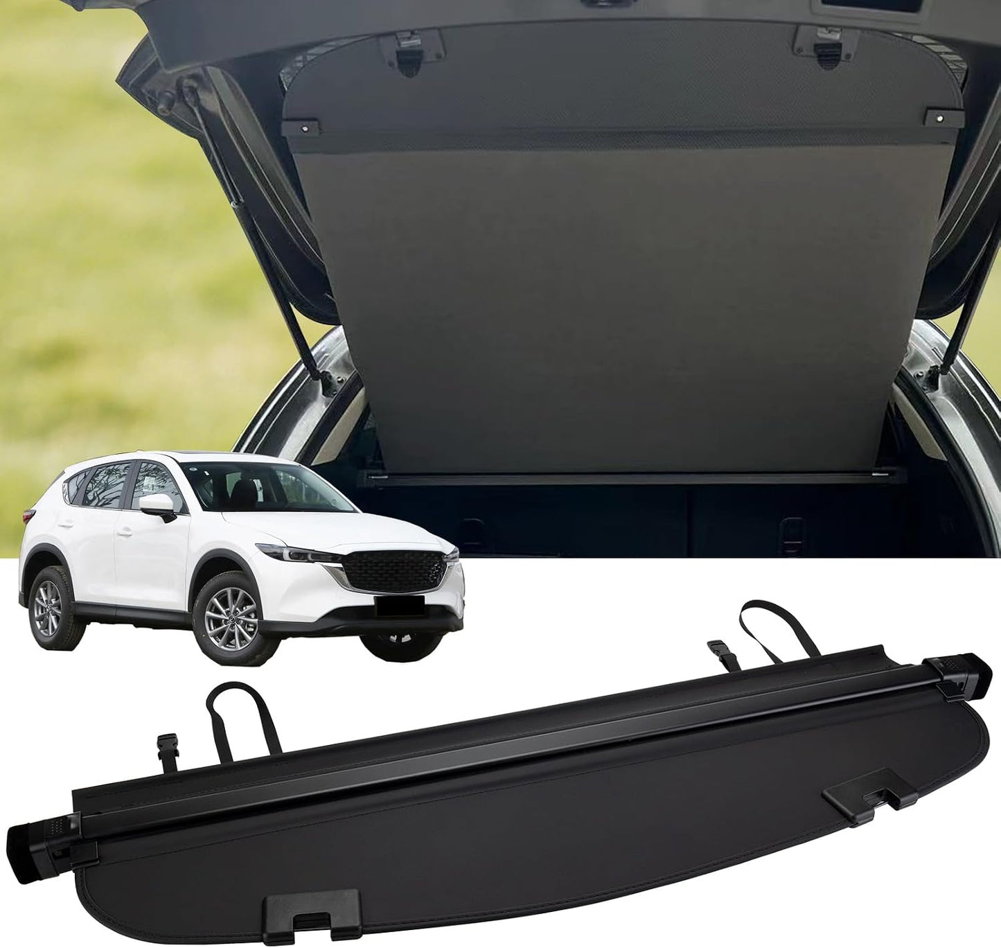 Cubierta maletero Mazda CX retráctil privacidad solar