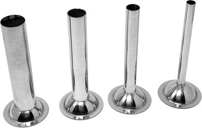 Tubos relleno salchichas acero inox set 4