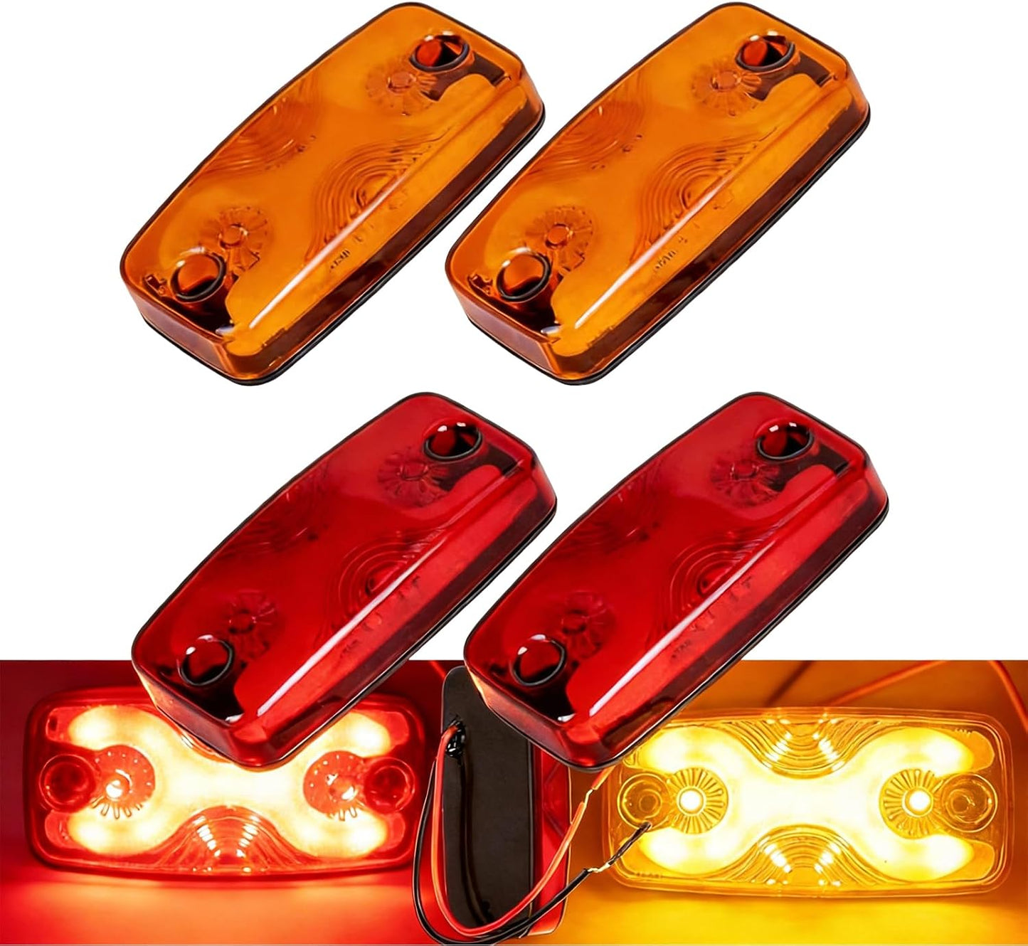 4 Luces marcador remolque IP67 halo neón 16"