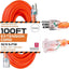 Cable extensión al aire libre 100ft 10/3 SJTW naranja