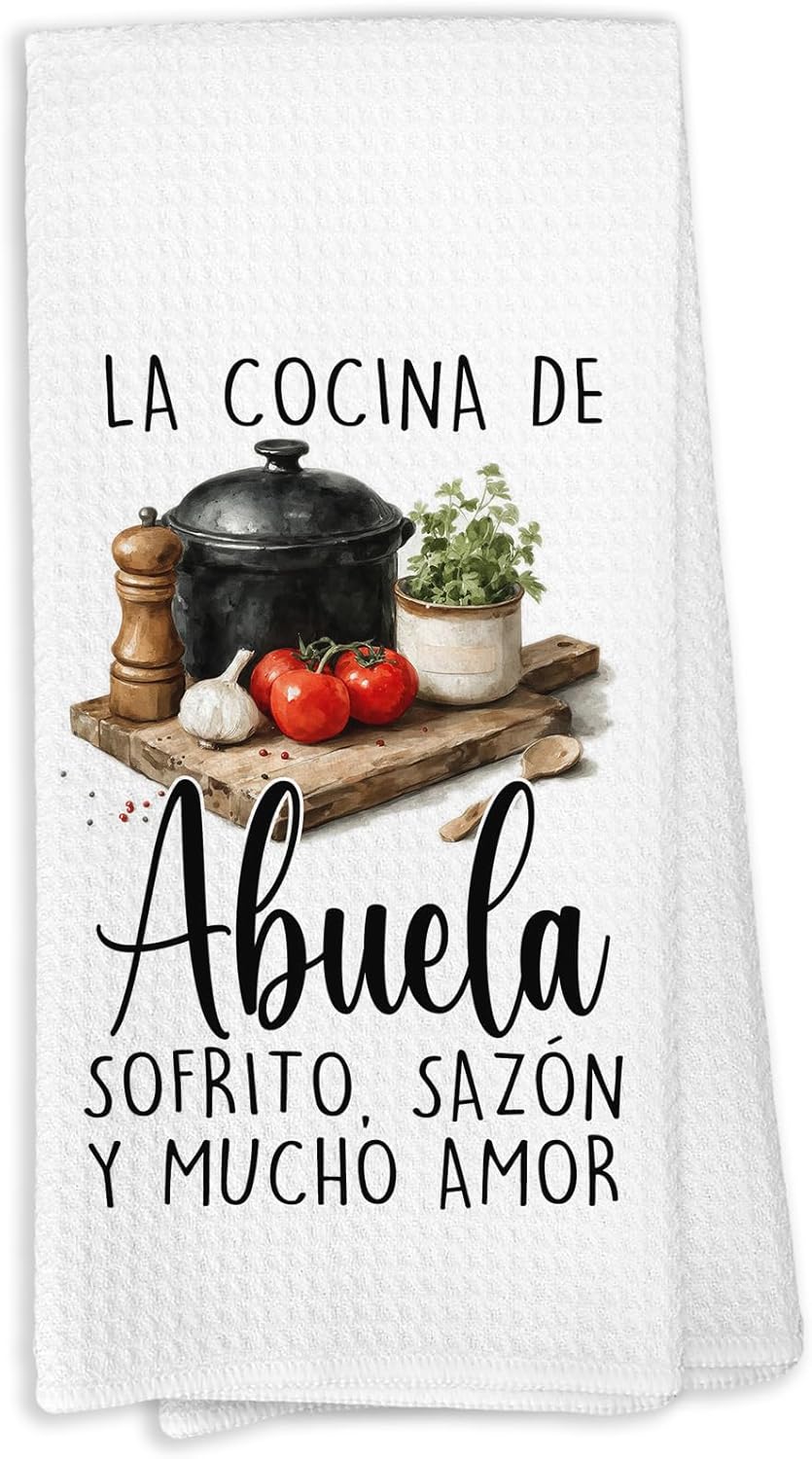 Toalla de cocina y de mano española para abuela