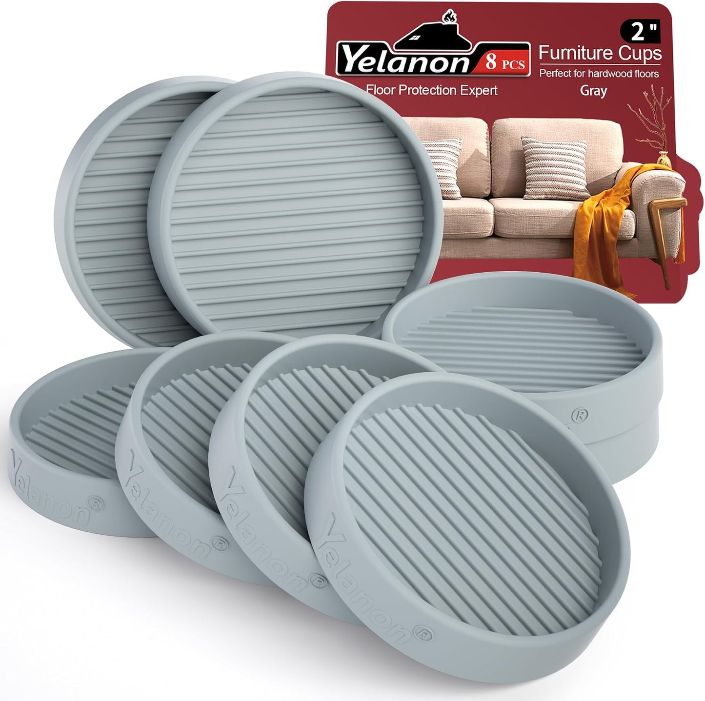 Posavasos antideslizantes para muebles 8 pzas 2pulg