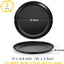 3 Pzas Plato Pizza Acero Inox para Horno Negro