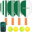 Set 4 palas pickleball madera premium con 4 pelotas y bolsa