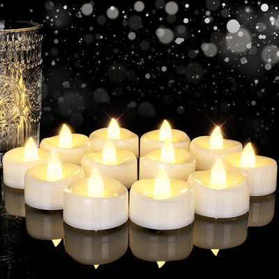Velas de té eléctricas sin llama 1.5x1.25" color blanco