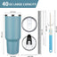 Vaso térmico acero inox 40oz con tapa y pajita
