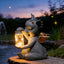 Estatua dragón bebé solar para jardín y hogar