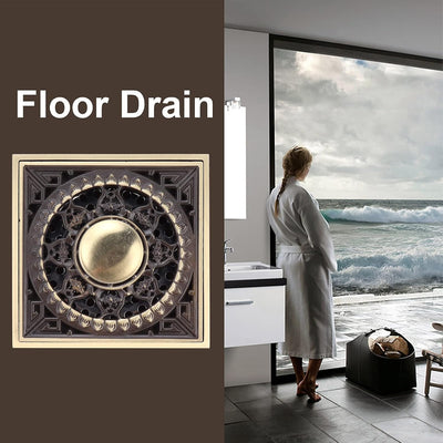 Drenaje piso cobre 4pulg rejilla extraible antiobstrucciones