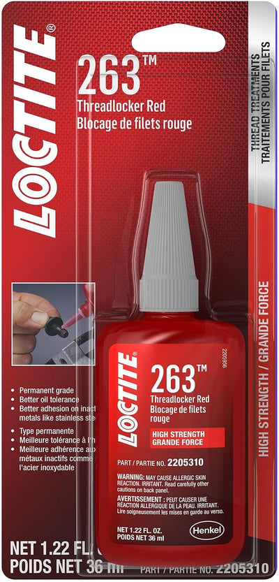 Fijador de roscas automotriz rojo 36 ml