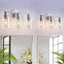 3 Lámparas baño modernas cromadas vidrio transparente 2 pack