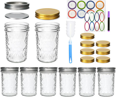 Tarros Mason 8oz para mermelada y almacenamiento