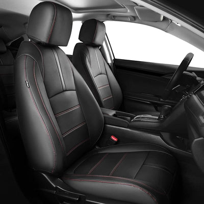 Fundas asiento Honda Civic 2016-21 piel sintética negra