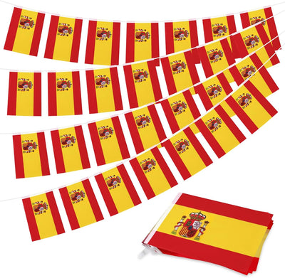 Banderines España 30 pzas rojos y amarillos para eventos