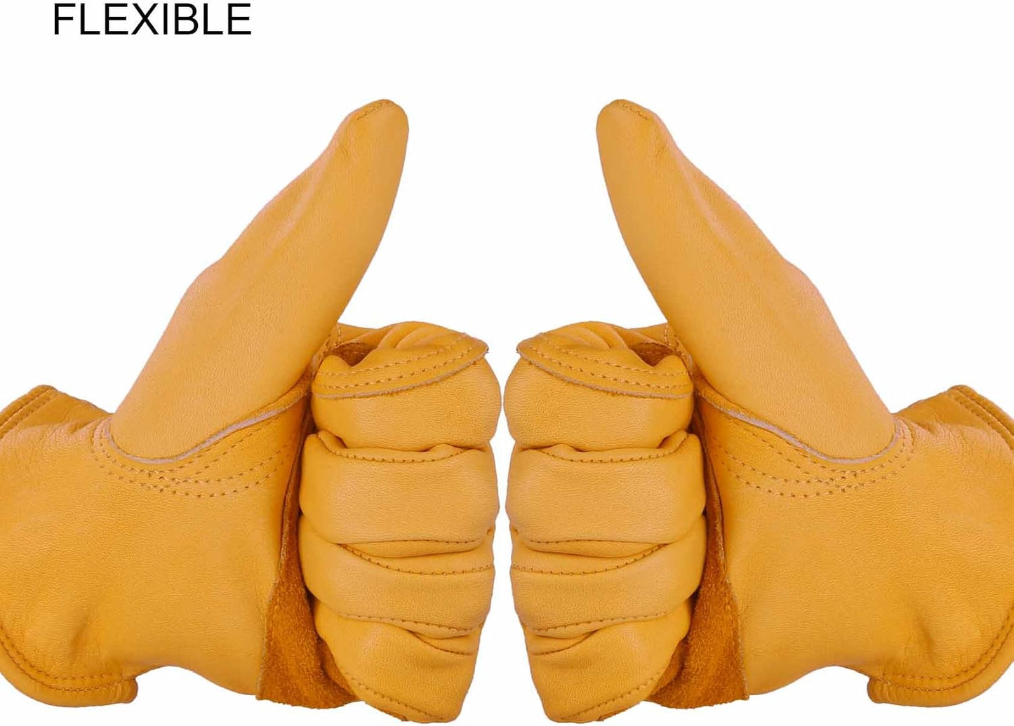 Guantes cuero jardinería palma reforzada