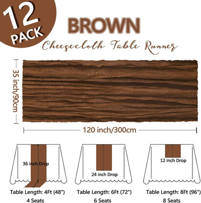 Mesa Estopilla 10ft Tela Bohemia Marrón