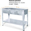 Cama jardín elevada galvanizada para verduras patas metal