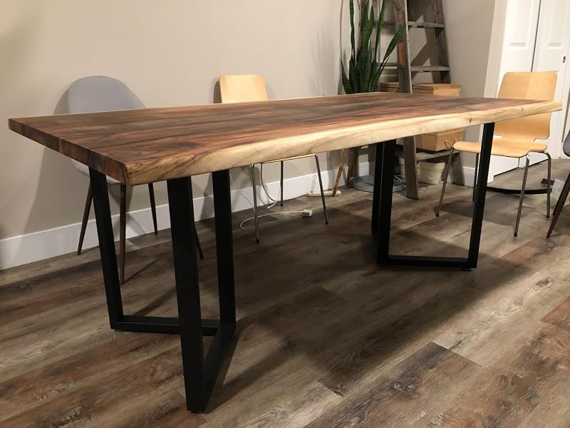 Patas mesa comedor metal 28pulg y hierro forma V negras