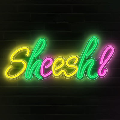 Letrero neón Sheesh con luces LED interruptor decoración pared