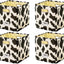 4 Cubos Plegables de Vaca con Asas 11x11x11"
