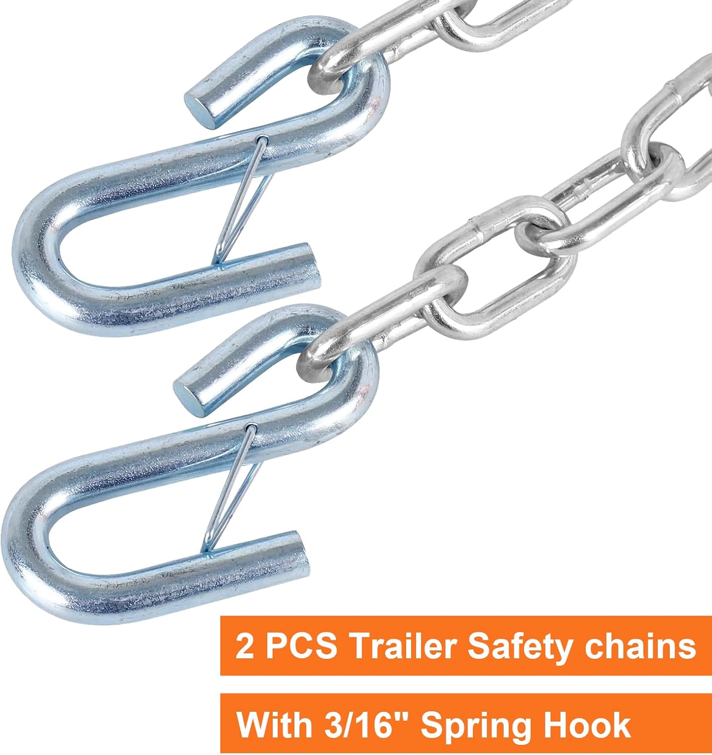 Cadena seguridad remolque barco 3/16x27 acero 35lbs 2pzas