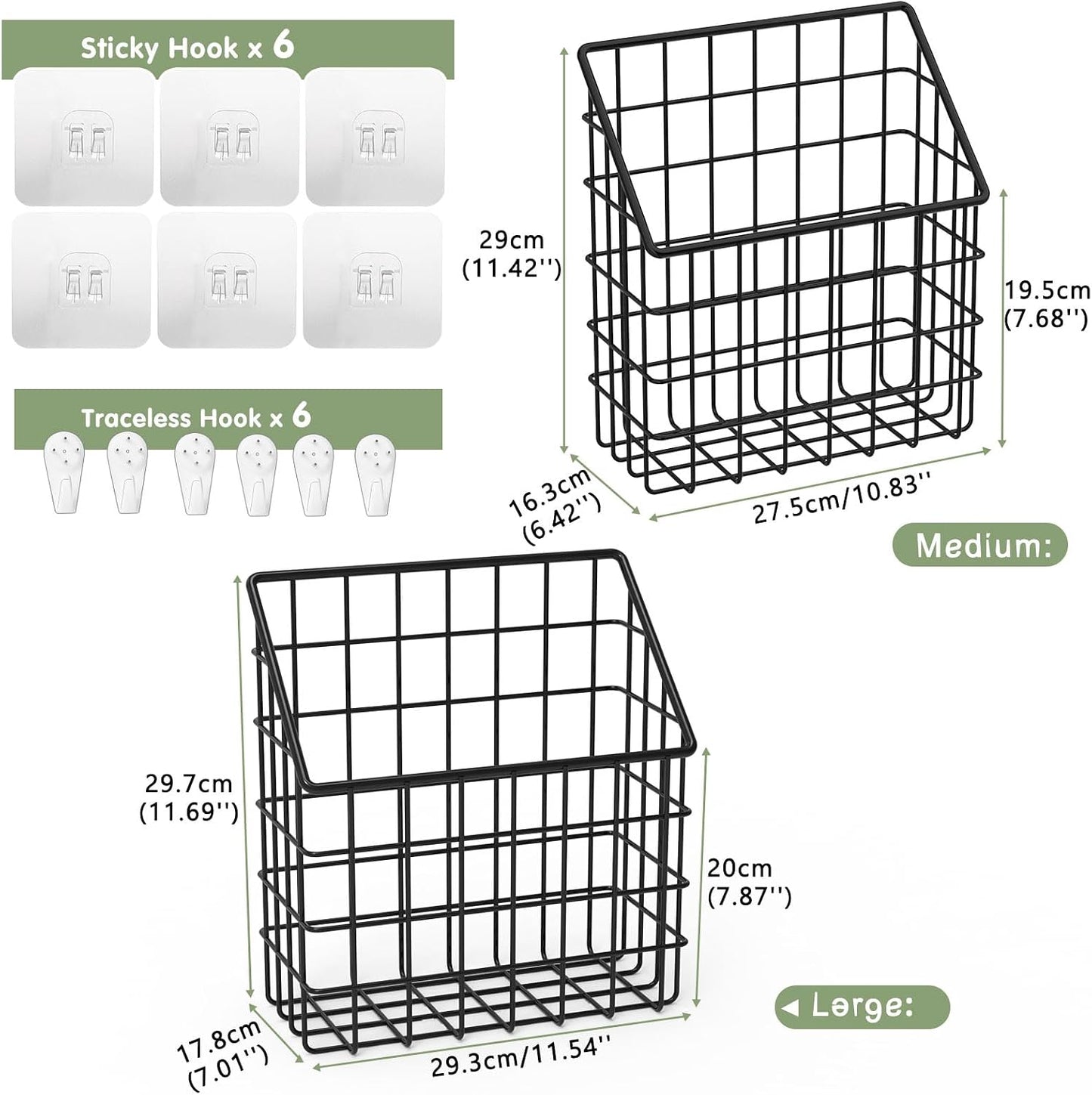 2 Cestas organiz. baño metal soporte juguetes ducha