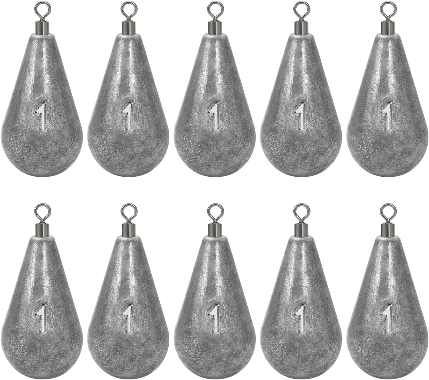 Pesas de pesca giratorias fundición 1/2-8oz agua salada